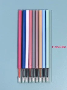 9pcs Colorful Retractable Ballpoint Pen - Multicolor - View 3