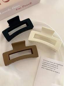 3入組女士中號髮卡，簡約時尚的髮飾品，適用於日常使用 - 彩色 - 查看 2