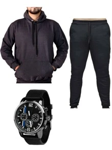 Men Sweatshirts - 灰色 - 查看 1