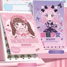 Diy Cute & Educational Dress Up Stickers. Full Body Changeable Stickers. Mix & Match Style Decal Sticker For Little Princess. Brain Teaser Stickers. Party Favors. 20 Sheets/pack. - Multicolor - View 5