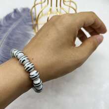 1入組時尚彩色串珠手環,帶20圓珠合適的適用於節日,派對和任何季節配件