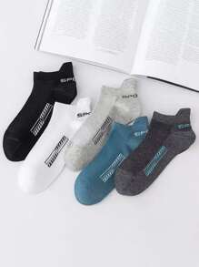 5 Pairs Men's Summer Mesh Breathable Low Cut Ankle Socks, Suitable For Daily Wear - Multicolor - View 6