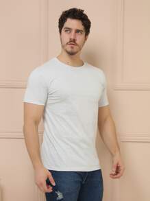 Men T-Shirts - 淺灰色 - 查看 3