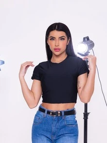 Women Tank Tops & Camis - 黑色 - 查看 3