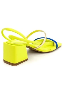 Women Flat Sandals - 青檸色 - 查看 3