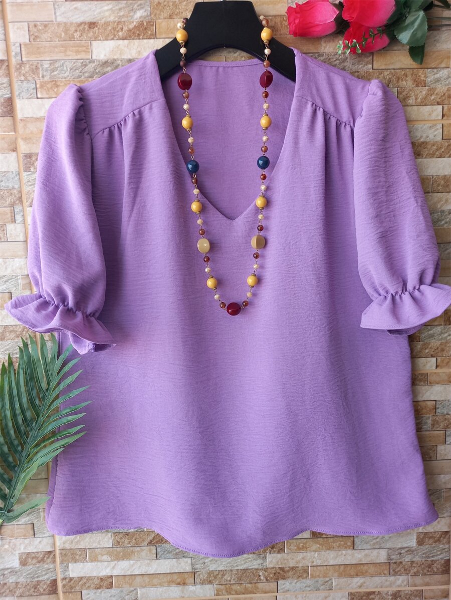 Women Blouses - Màu tím hoa cà - Xem 1