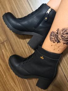 Women Fashion Boots - Black - View 1