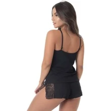 Click Mais Bonita Women Pajama Sets - 黑色 - 查看 5