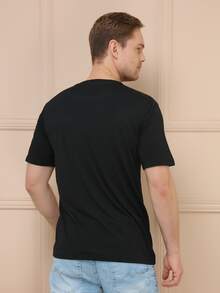 Men T-Shirts - 黑色 - 查看 2