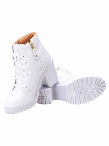 Women Fashion Boots - White - View 2