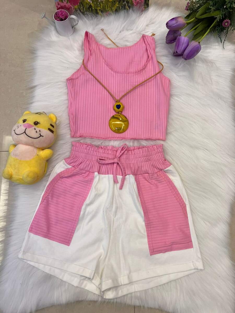 Women Two-piece Outfits - Hồng - Xem 1