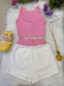 Women Two-piece Outfits - Hồng - Xem 2