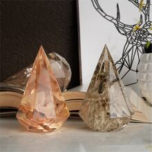1pc Mirror Finished Octagonal Pyramid Shaped Silicone Resin Mold For Diy Craft - Clear - View 3