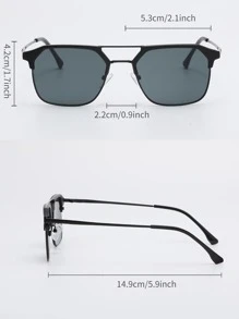 1 buc pătrat metalic decor la modă aviator ochelari de soare eleganți ochelari de soare accesorii de plajă ochelari de soare ochelari de soare Shadesy2kfestival pentru vară plajă vacanță, în aer liber, călătorii