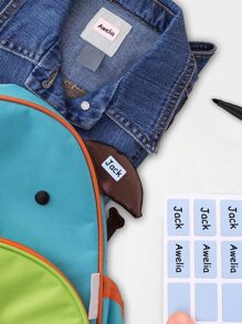 4 Piezas Etiquetas De Nombre Para Ropa E Ítems, Etiquetas Personalizadas, Perfectas Para Ropa, Guardería Y Suministros Escolares-azul - Azul - Ver 1