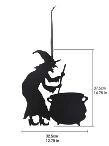 1入組萬聖節懸掛裝飾品蜘蛛蝙蝠萬聖節裝飾品DIY萬聖節派對庭院窗戶家居室內戶外裝飾 - 黑色 - 查看 4