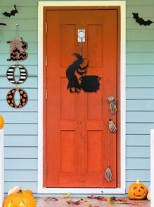 1入組萬聖節懸掛裝飾品蜘蛛蝙蝠萬聖節裝飾品DIY萬聖節派對庭院窗戶家居室內戶外裝飾 - 黑色 - 查看 6