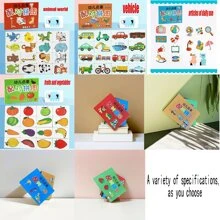 早教教育闪卡儿童玩具配对拼图男孩女孩最爱识字卡（1盒32张随机包装） - 彩色 - 查看 7