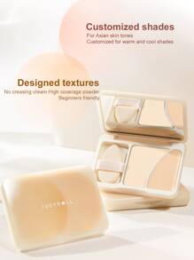 JUDYDOLL Dual-Tone Highlighter Palette, Matte Powder Highlighter, Brightens Complexion, Covers Dark Circles, Contours Face, Suitable For Dates, Couples, Niche Occasions, Surprises, New Launches, Unique Gifts For Friends, Girlfriends, Essential For Weddings, Wedding Guests, Singles Parties, Elegant Makeup, Natural Campus Makeup, Soft Makeup, Blood-Red Makeup, Date Makeup - Pink - View 4