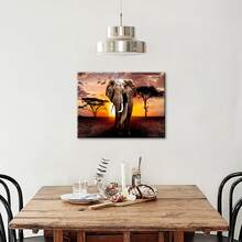 1入組木頭帶框帆布,北歐風格,大象,動物,帆布海報,藝術適用於家庭裝飾用品,圖案掛畫裝飾,適用於客廳,臥室,辦公室,餐廳,墻面裝飾,防水,繪畫,印花, - 多色 - 查看 8