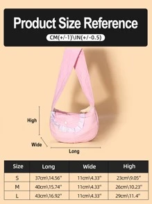1pc Minimalist Pet Carrier Bag - Pink - View 7