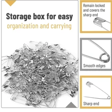 50pcs Stainless Steel Safety Pin Brooch For Diy Jewelry Making Craft Supplies