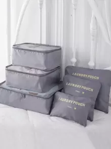 6 件装旅行收纳袋套装适用于衣服整理收纳袋衣柜手提箱袋旅行收纳袋