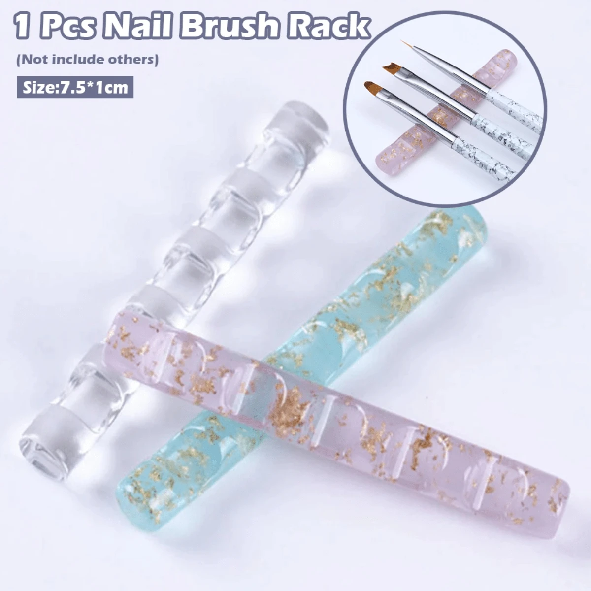 1 pezzo Supporto acrilico trasparente a 5 scomparti per pennelli per unghie, supporto per riporre pennelli per smalto UV colorato, forniture per unghie, strumenti per unghie, accessori per arte di unghie, articoli per il ritorno a scuola, unghie, strumenti per unghie finte