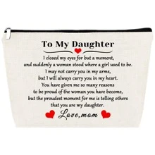 女兒禮物化妝品化妝盒包旅行化妝包 - 杏色 - 查看 1