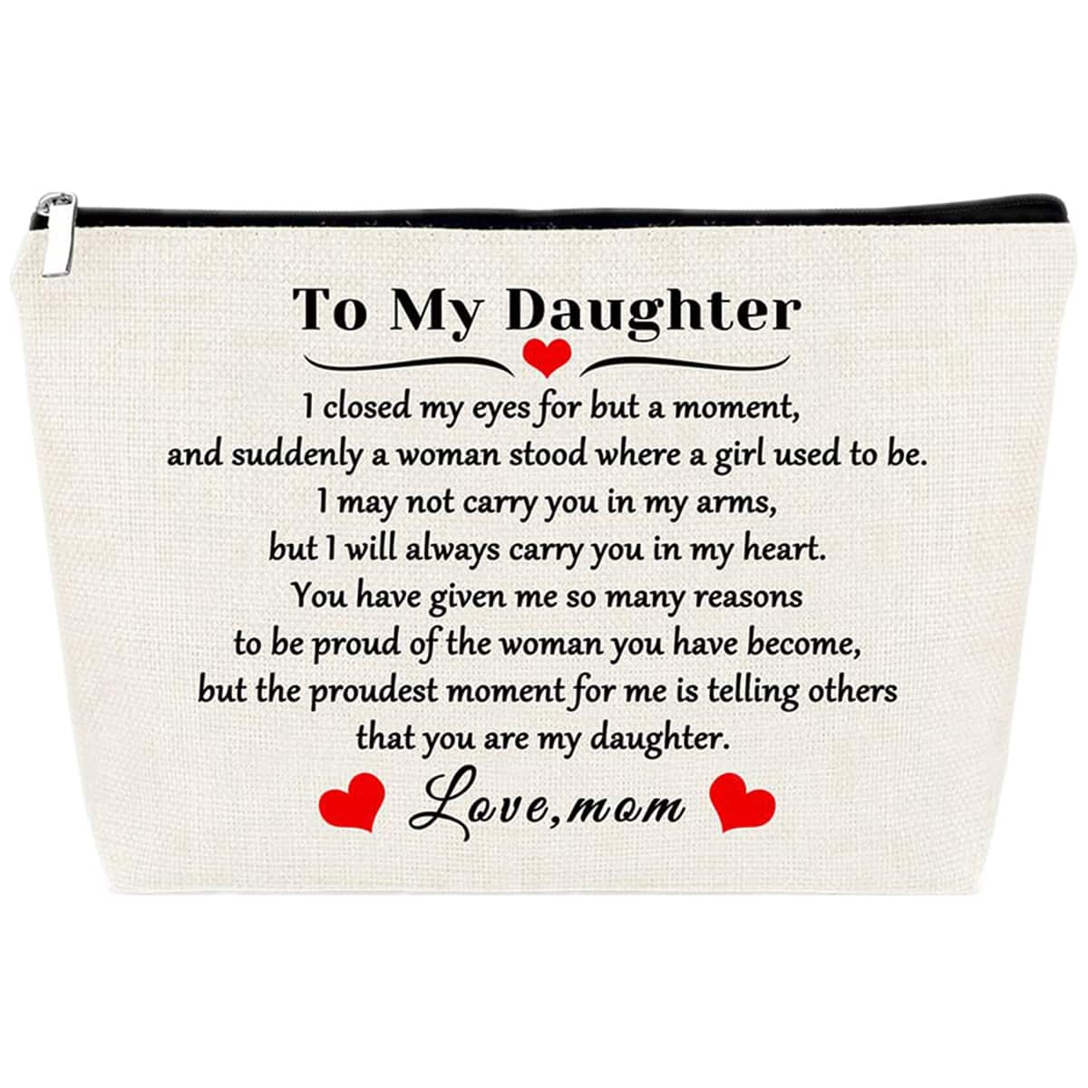 女兒禮物化妝品化妝盒包旅行化妝包 - 杏色 - 查看 1