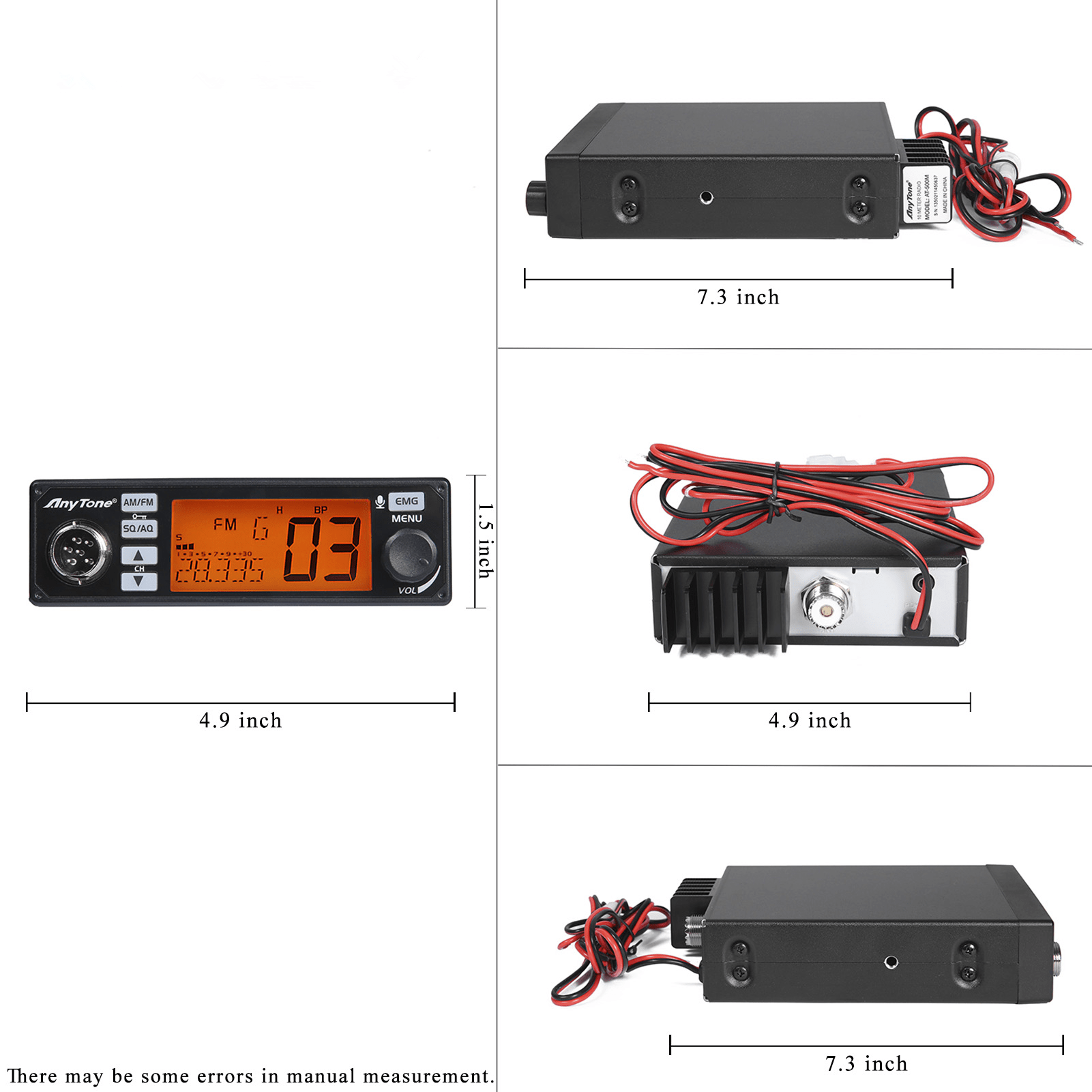 AnyTone AT500M 10 Meter (2829.7MHz) Ham Radio for Truck, Amateur