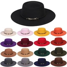 1pc Solid/multi-color Wool Felt Hat With Wide Brim And Hollow Crown, Suitable For Daily Wear, Travel, And Wedding, Autumn Winter - Khaki - View 3