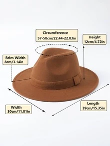 LEAJOURNO. Minimalist Fedora Hat - Khaki - View 3