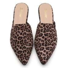 Tilocow Women Point Toe Flat loafer Mules shoes