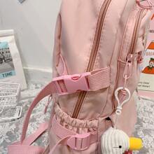 Mujer Mochila para portátil Mochilas escolares para Chicas Chicos múltiple bolsillos nuevo Kawaii Mochila múltiple bolsillos alta capacidad Mujer Bolso colega alumno Niños Mochila - Rosa - Ver 3