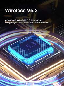 GENAI GENAI PRO6 TWS True Wireless Stereo HiFi Earphones, Wireless Earbuds Noise-Proof Headphones Built In Mic Handset IPX5 Waterproof For Sport Women Girls Gifts Ideas, Purple