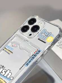 XAF 字母圖案透明手機殼帶插卡槽 - 彩色 - 查看 6