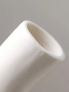 1 Set Of 2 White Ceramic Decorative Vases, Suitable For Small Amounts Of Flower Arrangements, Home Decoration - White - View 5