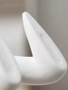 1 Set Of 2 White Ceramic Decorative Vases, Suitable For Small Amounts Of Flower Arrangements, Home Decoration - White - View 3