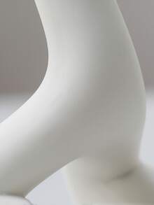 1 Set Of 2 White Ceramic Decorative Vases, Suitable For Small Amounts Of Flower Arrangements, Home Decoration - White - View 4