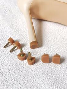 High-Heeled Shoes Heels Nails Wear-Resistant Rearskin Apricot Anti-Slippery Rough Core And Thin-Core U-Shaped High-Heeled Shoes Accessories - Apricot - View 2