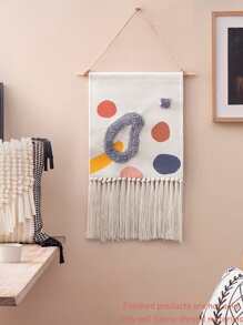 QJH 1套DIY木質編織機手編織工具實木編織機架套裝編織機家用平編織機手工波西米亞風格流蘇掛毯工具組DIY編織容易操作工具手動編織機容易操作 50x39cm/19.68x15.35英寸 - 米色 - 查看 8