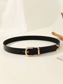 1pc Gold-Tone Fashionable Buckle Design Women's Belt For Dress Jeans Skirts Summer, School Fall, Autumn, Halloween