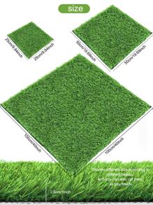 1入組 25cmx25cm / 50cmx50cm / 100cmx100cm / 200x100cm Tpr 橡膠基塑膠草坪，防曬，防紫外線，隔熱，隔音，耐高溫/低溫，防滑，高密度，不脫落，阻燃草坪。適用於家居地毯、屋頂戶外裝飾、花園裝飾、婚禮裝飾、幼兒園、店面裝飾、廣告促銷裝飾 - 綠色 - 查看 7