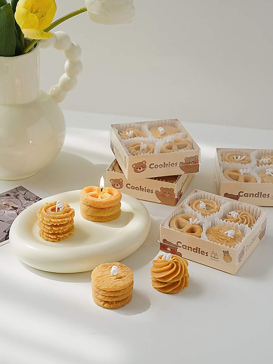 Cookies Scented Soy Wax Candle For Home Decor & Holiday Ornaments - Multicolor - View 1