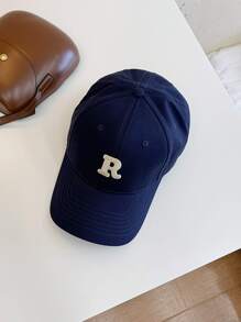 1pc Embroidery Couple's Casual Fashion Crimson Baseball Cap Street