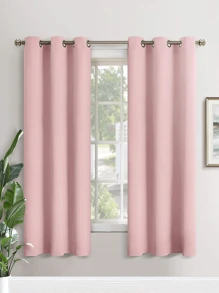 1 Pieza De Cortina De Oscurecimiento De Alta Precisión En Rosa - Rosa - Ver 3