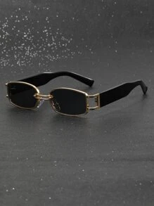 1pc Women's Square Shape Hollow Out Narrow Metal Frame Punk Fashion Sunglasses Suitable For Daily Wear Elegant Sunglasses Beach Sun Glasses Beach Accessories For Women Sun Glasses Sunglasses Shades Basics And Suit For Sweater Jeans Sweatpants Hoodie Jackets Dress And Long Sleeve Shirt Fashionable Shade Elegant Outfit Family Outings Travel Vacation Holiday For Summer Beach Vacation,Outdoor,Travel