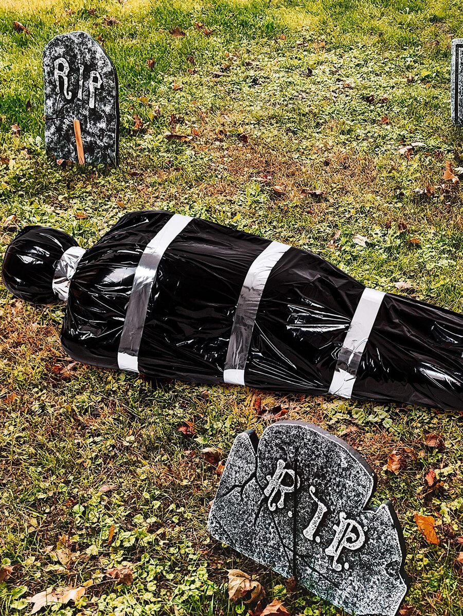 1pc Halloween Decoration Dead Victim Prop Scary Fake Corpse In Bag