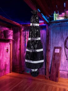 1pc Đồ trang trí Halloween Nạn nhân chết - Xác chết giả đáng sợ trong túi cho các bữa tiệc ngoài trời/trong nhà và trang trí cảnh kinh dị, Cơ thể giả bọc đen, Đồ trang trí phòng ma quái và đạo cụ chụp ảnh Mùa thu, Giáng sinh - Xem 6